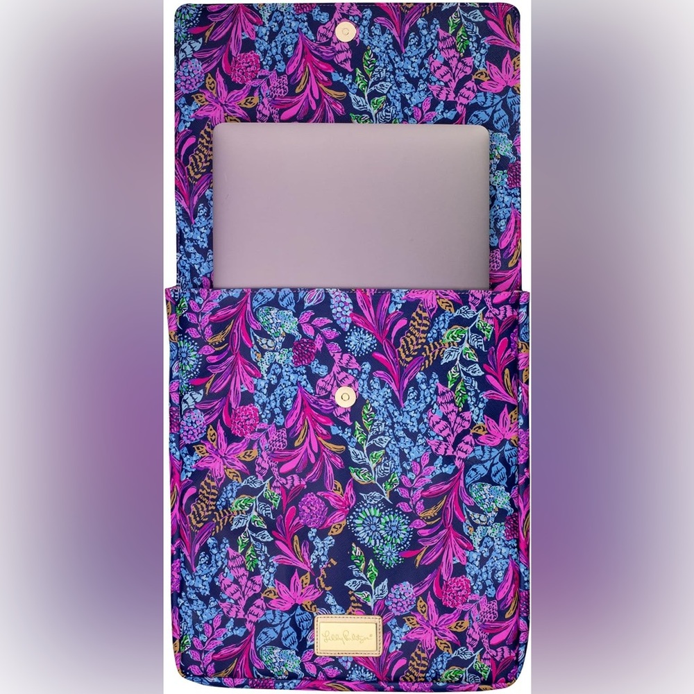 Lilly Pulitzer 14 Inch Laptop Case, Calypso Coast, Computer Case w/ Storage